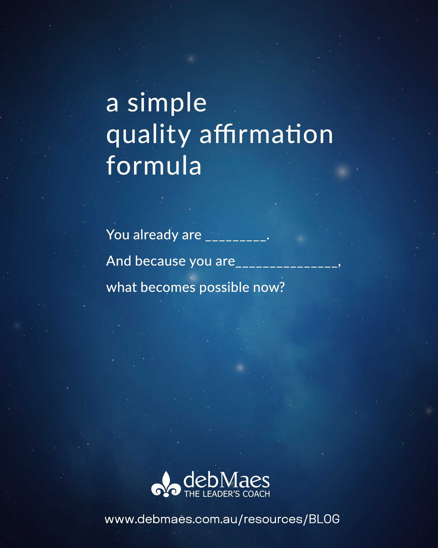 Your affirmations aren’t fooling anyone